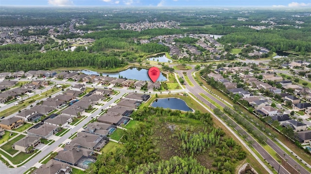 21642 Emory Oak Pl, Land O Lakes, FL 34637 - aerial view of property's location featuring nearby suburban area and a nearby body of water