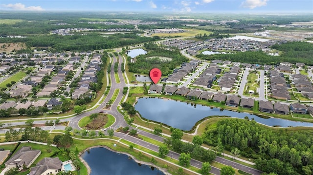 21642 Emory Oak Pl, Land O Lakes, FL 34637 - aerial view of property and surrounding area featuring a nearby body of water and nearby suburban area