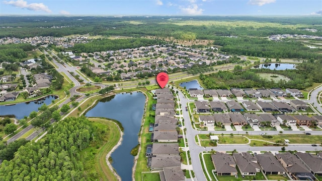 21642 Emory Oak Pl, Land O Lakes, FL 34637 - aerial view of property and surrounding area with nearby suburban area and a large body of water