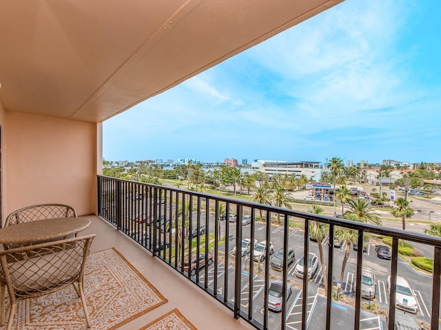 balcony featuring a view of city