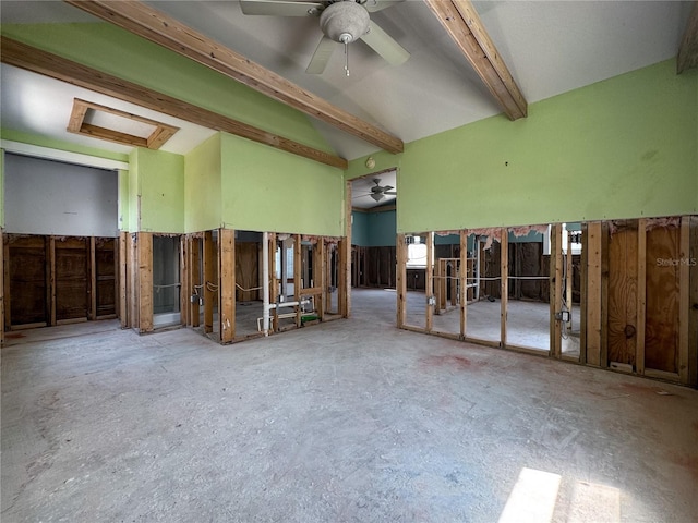 13326 1st St E, Madeira Beach, FL 33708 - spare room with beamed ceiling and a ceiling fan