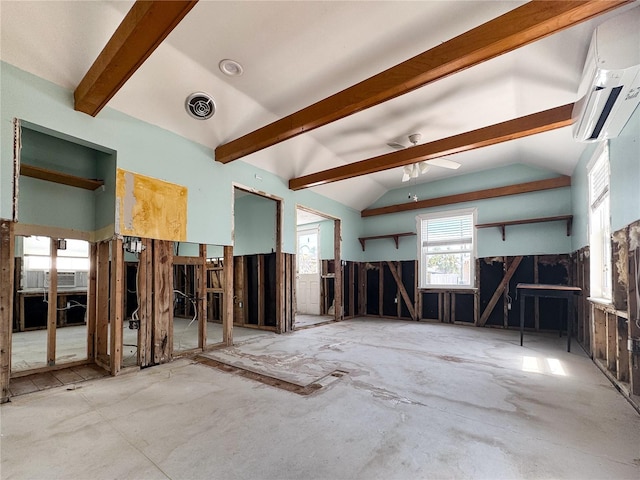 13326 1st St E, Madeira Beach, FL 33708 - miscellaneous room featuring a wall mounted AC and ceiling fan