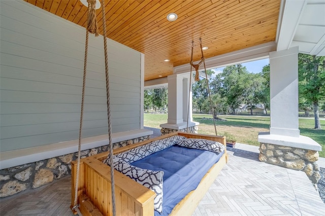 view of patio / terrace with a porch
