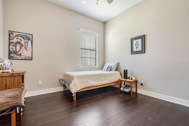 32242 Summerglade Dr, Wesley Chapel, FL 33545 - bedroom featuring baseboards, wood finished floors, and ceiling fan