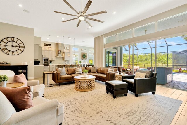 4093 Epic Cv, Land O Lakes, FL 34638 - lobby with recessed lighting and a sunroom