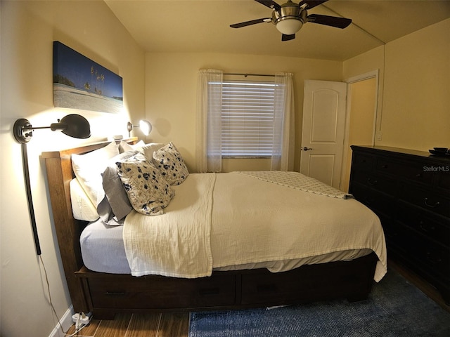 10003 Winding Lake Rd Unit 105, Sunrise, FL 33351 - bedroom with a ceiling fan and wood finished floors