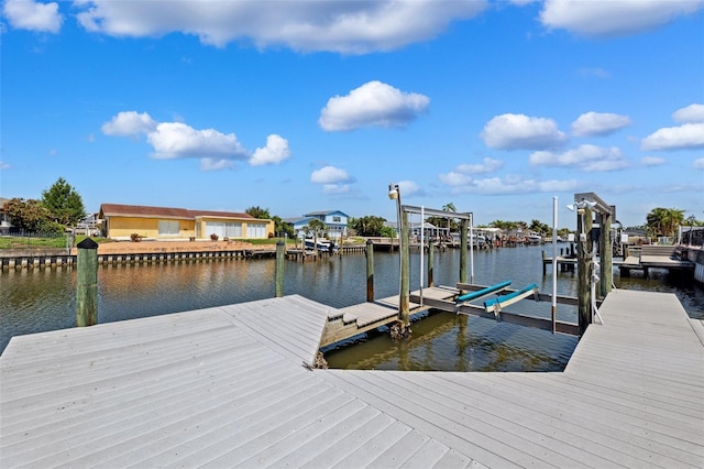 3912 Doral Dr, Tampa, FL 33634 - dock area with a water view and boat lift