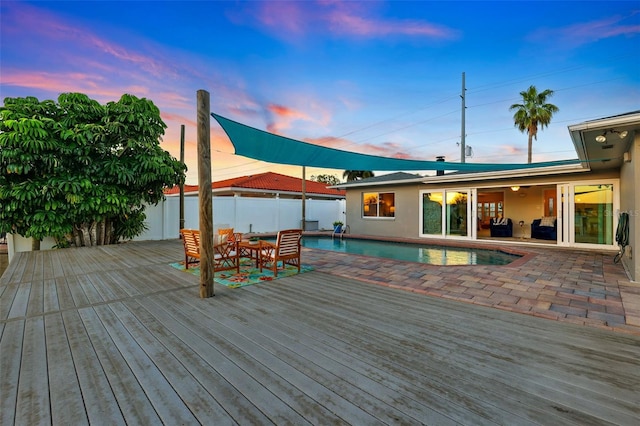 3912 Doral Dr, Tampa, FL 33634 - wooden deck featuring a fenced backyard