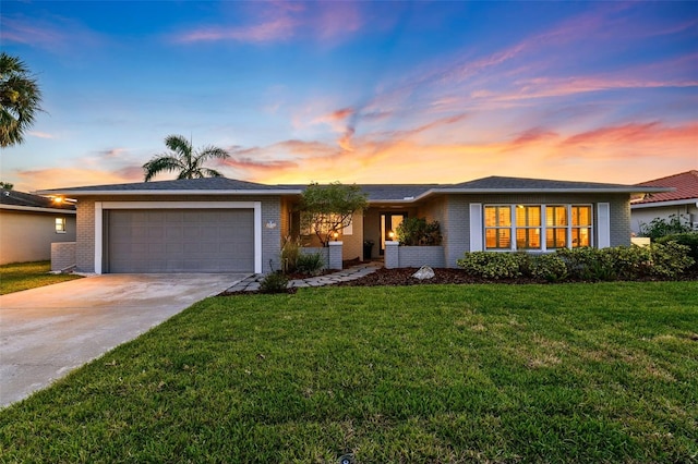 3912 Doral Dr, Tampa, FL 33634 - ranch-style house featuring brick siding, a garage, and concrete driveway