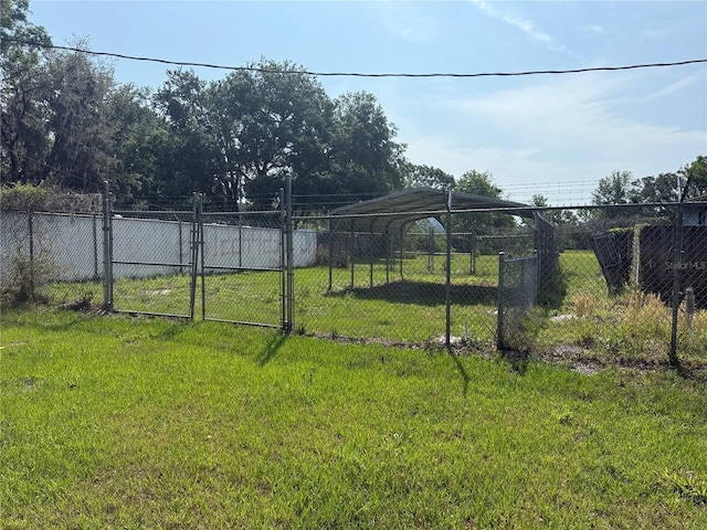 9722 Kenton Rd, Wesley Chapel, FL 33545 - view of yard with a gate and a carport