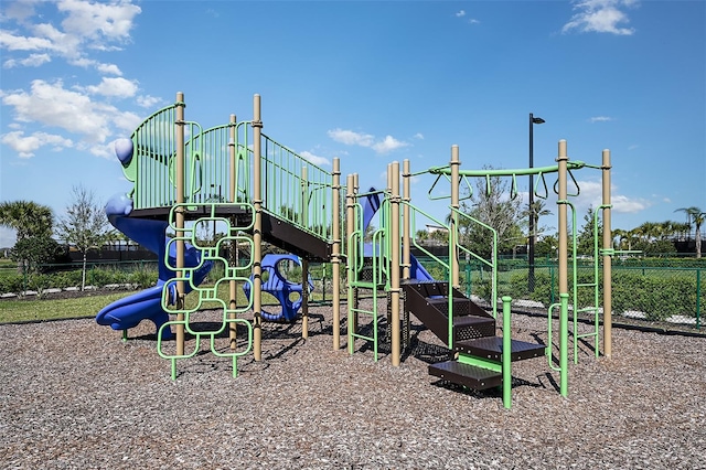 communal playground with fence