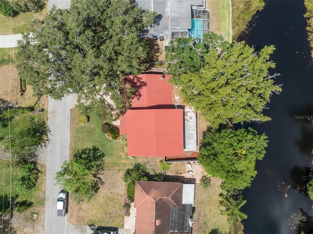 bird's eye view of a large body of water