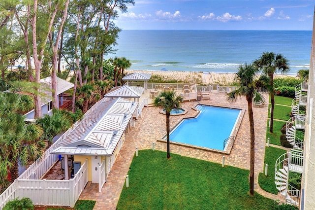 2504 Gulf Blvd Unit 201, Indian Rocks Beach, FL 33785 - community pool with view of water and beach