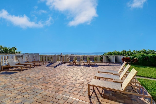 2504 Gulf Blvd Unit 201, Indian Rocks Beach, FL 33785 - view of patio / terrace featuring a water view