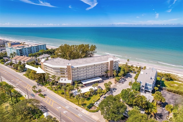 2504 Gulf Blvd Unit 201, Indian Rocks Beach, FL 33785 - drone / aerial view of waterfront with a beach and apartment complex