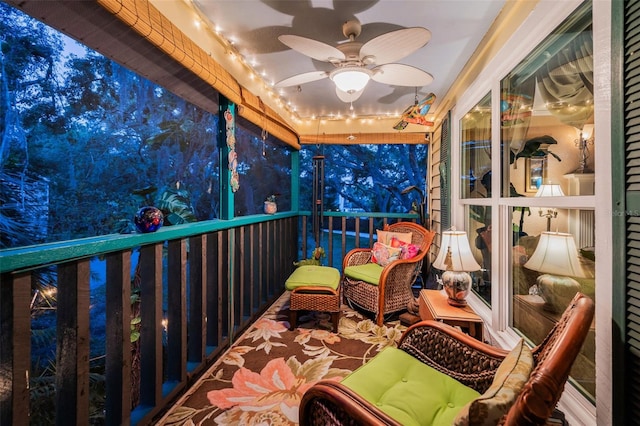 420 Hanby St, Crystal Beach, FL 34681 - balcony with a ceiling fan