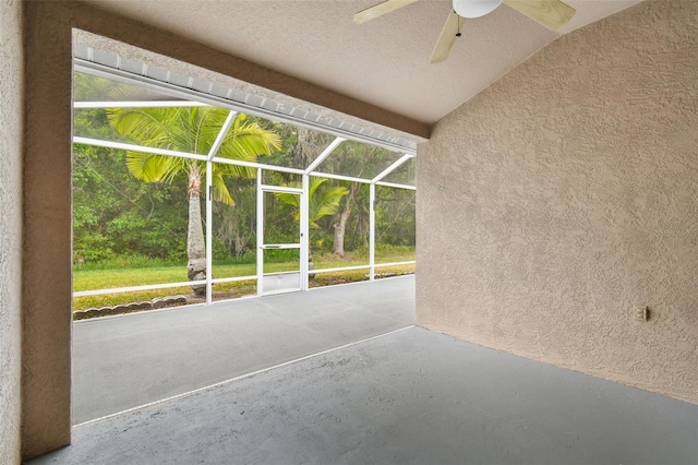 view of patio with a ceiling fan