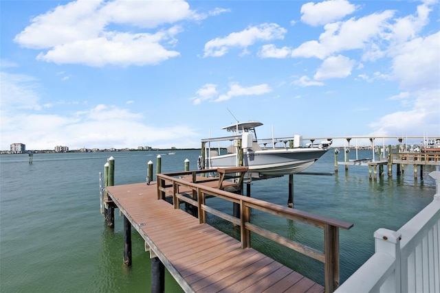 297 1st St W, Tierra Verde, FL 33715 - dock with boat lift and a water view