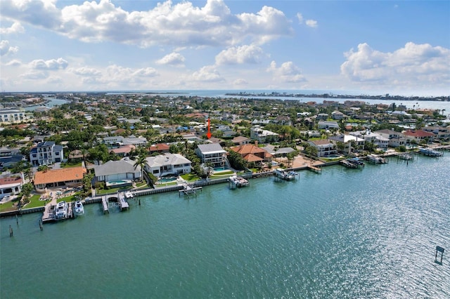297 1st St W, Tierra Verde, FL 33715 - aerial view of residential area with a nearby body of water