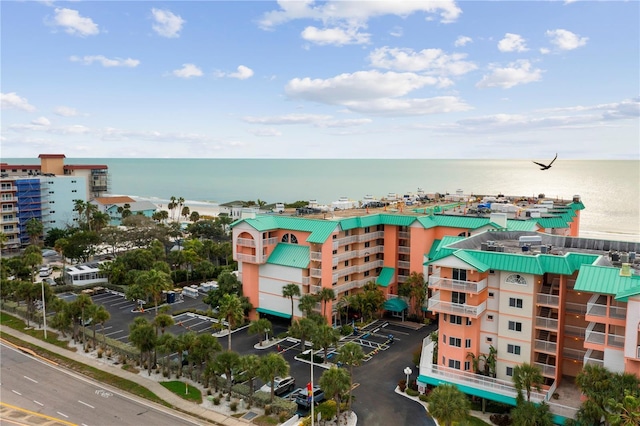 18400 Gulf Blvd Unit 1105, Indian Shores, FL 33785 - drone / aerial view of a nearby body of water and apartment complex