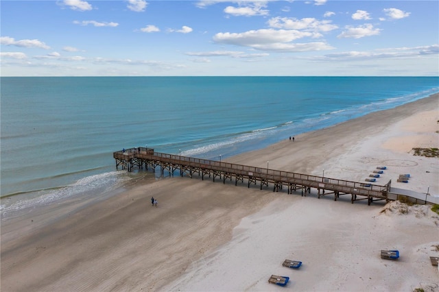 18400 Gulf Blvd Unit 1105, Indian Shores, FL 33785 - water view with nearby beach and a pier