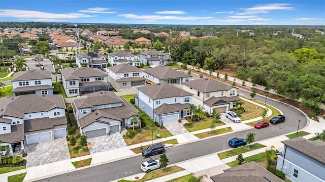 aerial view of residential area