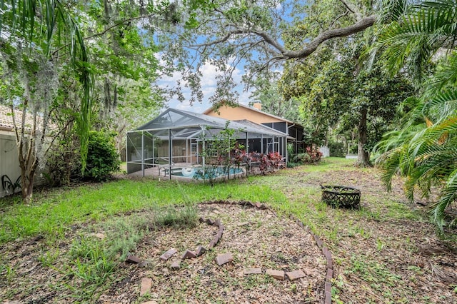 3013 Crest Dr, Clearwater, FL 33759 - view of yard with an outdoor pool