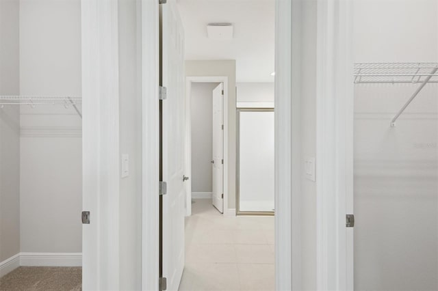 view of walk in closet
