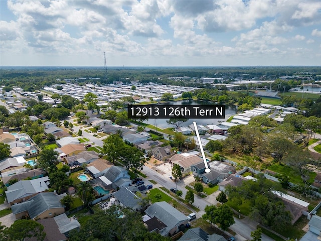 12913 126th Ter, Largo, FL 33774 - aerial view of property's location with a nearby body of water and nearby suburban area
