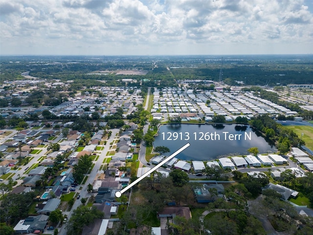 12913 126th Ter, Largo, FL 33774 - aerial overview of property's location featuring a nearby body of water and nearby suburban area