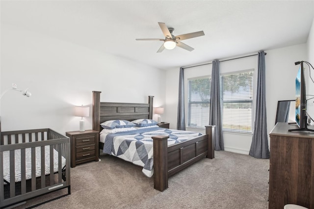 10625 Cardera Dr, Riverview, FL 33578 - carpeted bedroom with a ceiling fan and baseboards