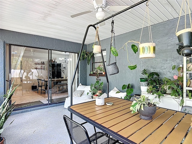view of sunroom