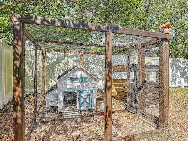 view of poultry coop