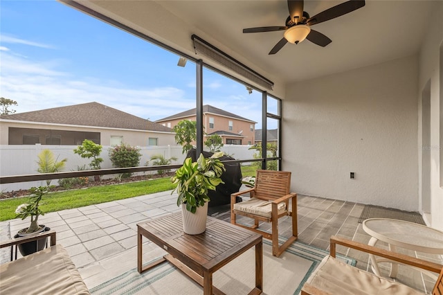 3212 Calvano Dr, Land O Lakes, FL 34639 - sunroom / solarium featuring a textured wall
