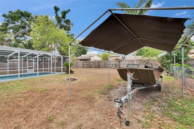 view of fenced backyard