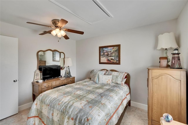 6530 Manila Palm Way, Apollo Beach, FL 33572 - bedroom featuring attic access, a ceiling fan, and baseboards