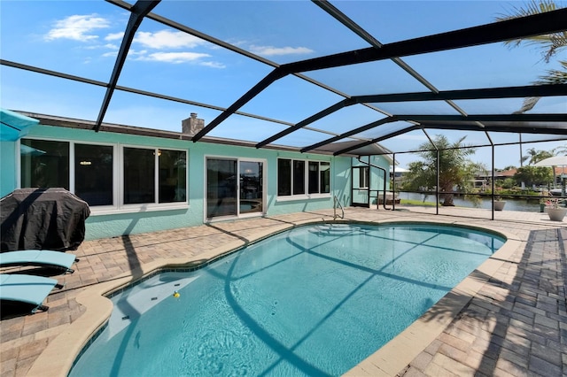 6530 Manila Palm Way, Apollo Beach, FL 33572 - swimming pool with a patio, a water view, and a lanai