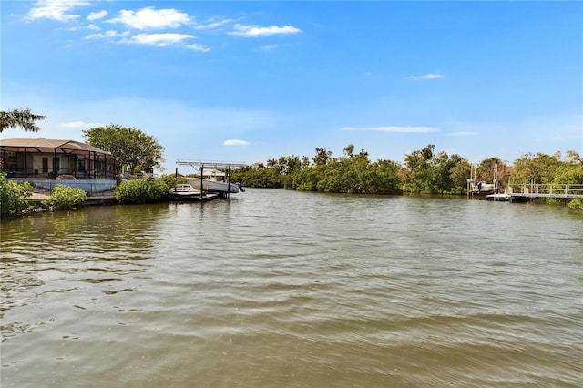 6530 Manila Palm Way, Apollo Beach, FL 33572 - water view featuring a boat dock