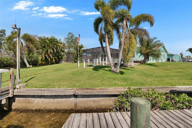 6530 Manila Palm Way, Apollo Beach, FL 33572 - dock area with a lawn