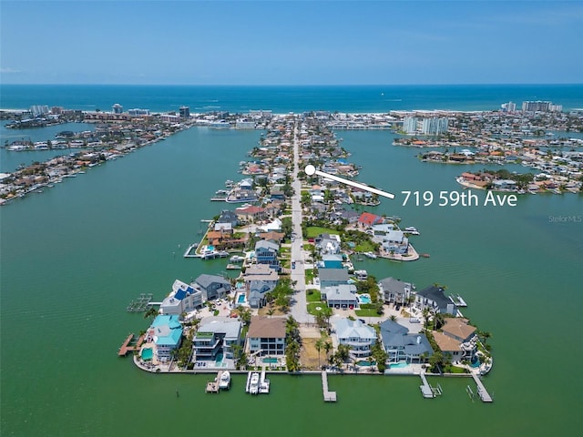 719 59th Ave, St Pete Beach, FL 33706 - drone / aerial view of a nearby body of water