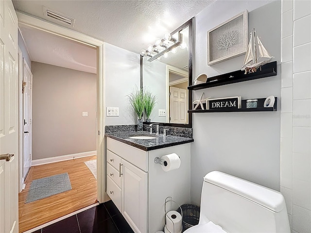 120 1st St E Unit 104, Saint Petersburg, FL 33715 - bathroom with vanity and a textured ceiling