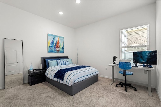 921 Fieldstone Way, Haines City, FL 33844 - bedroom featuring carpet flooring, baseboards, a desk, and recessed lighting