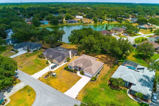 2214 Deerbrook Dr, Lakeland, FL 33811 - aerial view of residential area with a nearby body of water