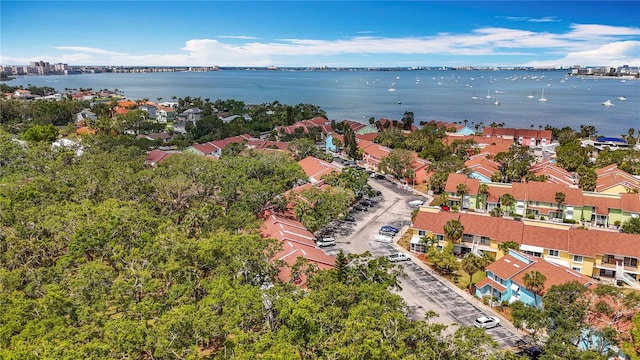 drone / aerial view of a nearby body of water