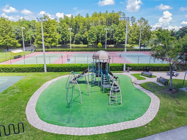 3762 Darston St, Palm Harbor, FL 34685 - view of home's community with a tennis court