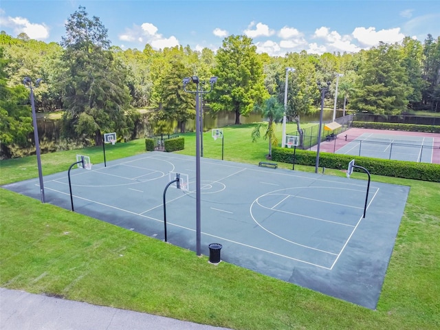 3762 Darston St, Palm Harbor, FL 34685 - view of sport court featuring community basketball court and a tennis court