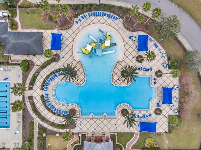 22294 Storybook Cabin Way, Land O Lakes, FL 34637 - bird's eye view of a pool area