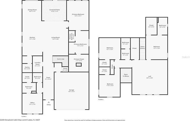 22294 Storybook Cabin Way, Land O Lakes, FL 34637 - property floor plan