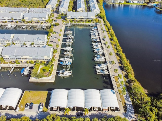 6140 Marina Cove Way S, Saint Petersburg, FL 33712 - drone / aerial view of a large body of water and numerous boat docks