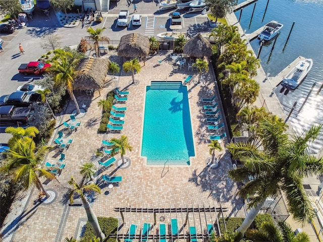 6140 Marina Cove Way S, Saint Petersburg, FL 33712 - aerial view of a pool